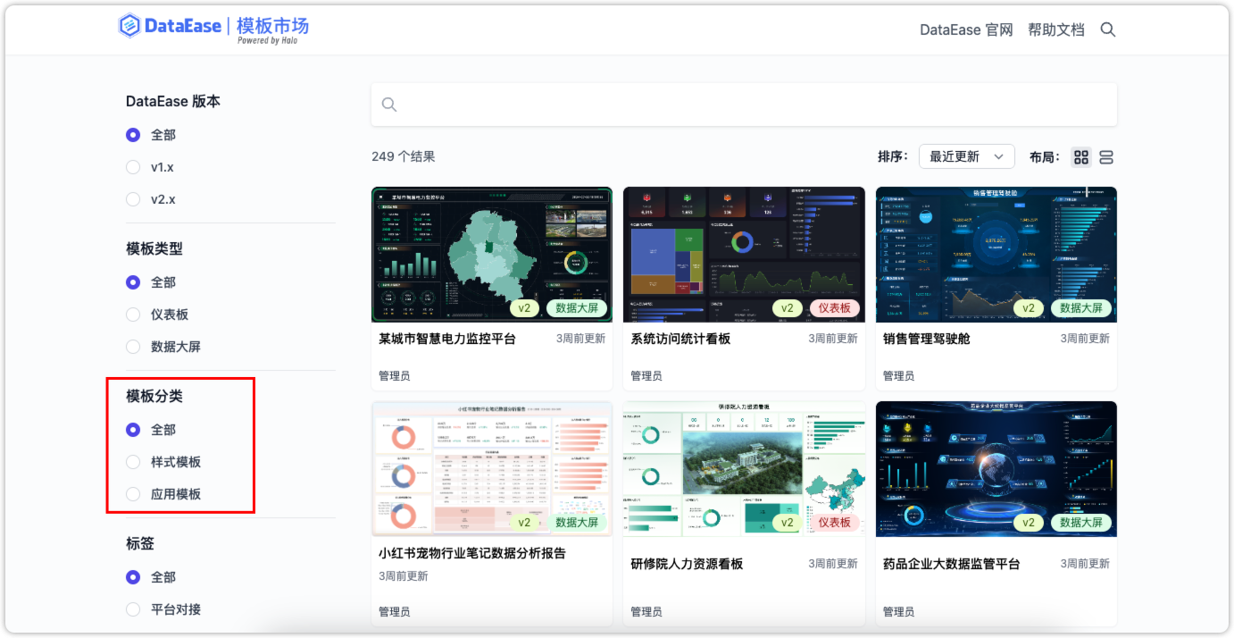 DataEase v2 样式模板与应用模板的差异与使用 - FIT2CLOUD 知识库